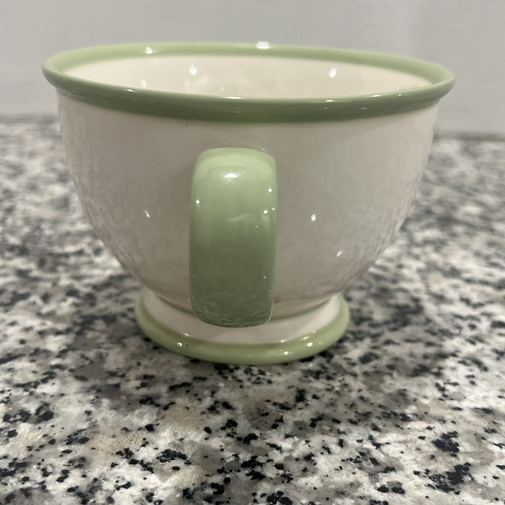 2006 Starbucks Pair of Tea Cups/ Mugs Nuturing 10oz green & orange Uplifting cup - Picture 3 of 13